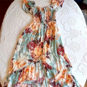 Floral  high low maxi dress